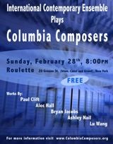 Picture of ICE plays Columbia Composers poster