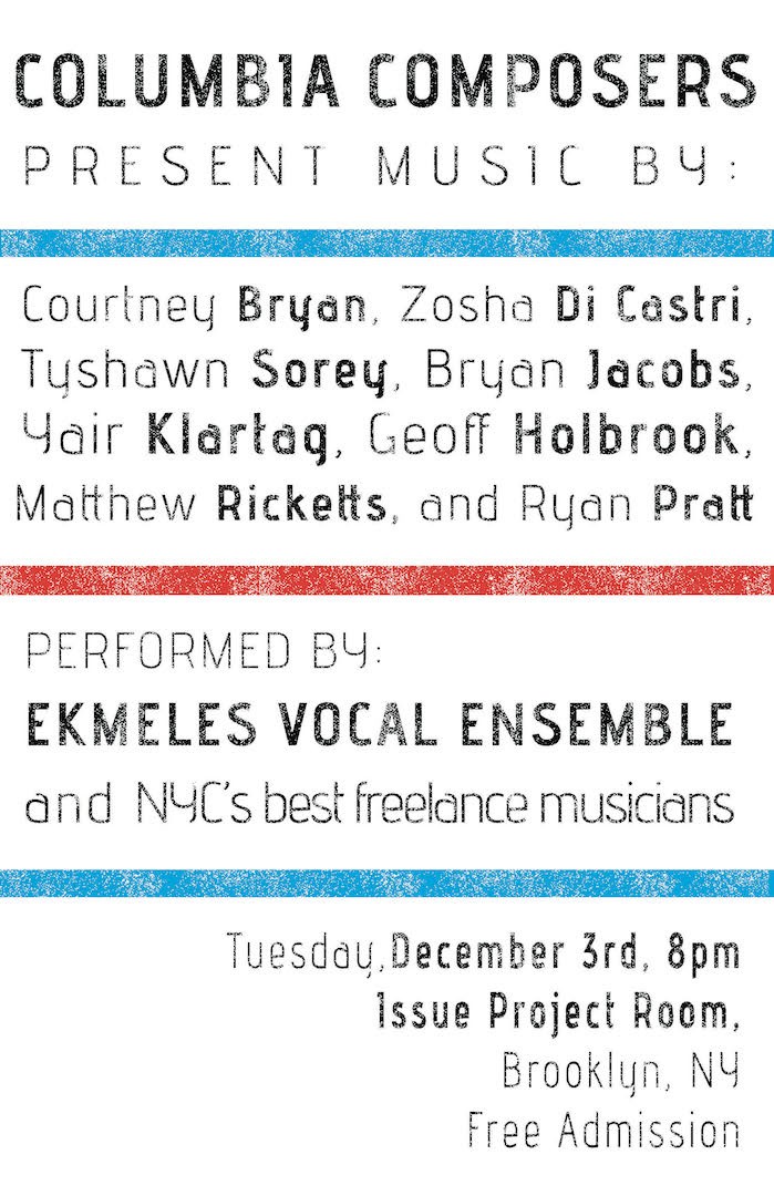 Picture of Concert with Ekmeles and mixed instrumental ensembles flyer