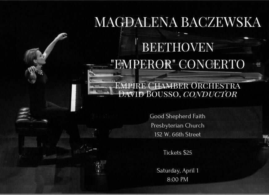 Picture of a poster for Stern-Baczewska Performs Beethoven's Concerto No. 5