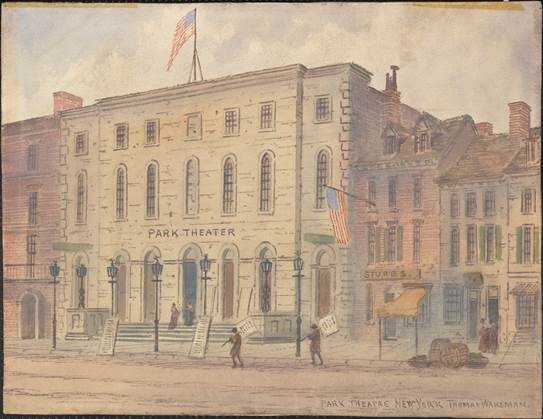 old drawing of park theater