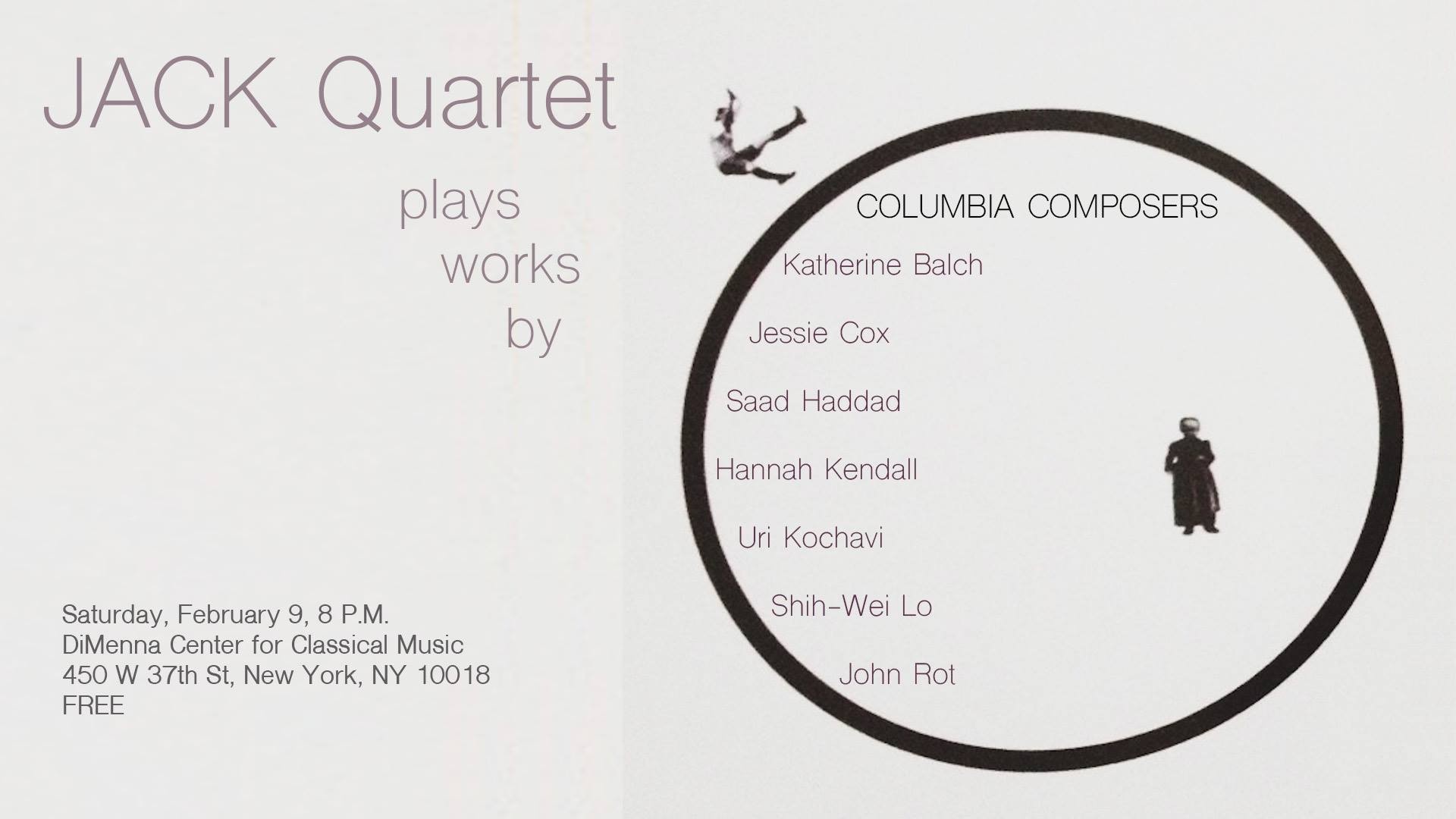 Picture of JACK QUARTET AND COLUMBIA COMPOSERS poster