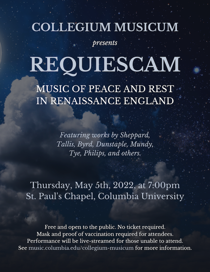 Picture of REQUIESCAM: Music of Peace and Rest in Renaissance England poster