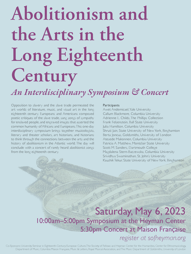 Picture of Symposium: Abolitionism and the Arts in the Long Eighteenth Century poster