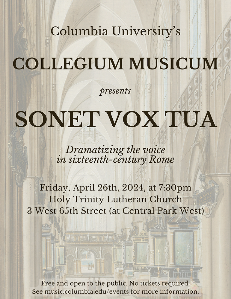 Collegium Spring Concert poster