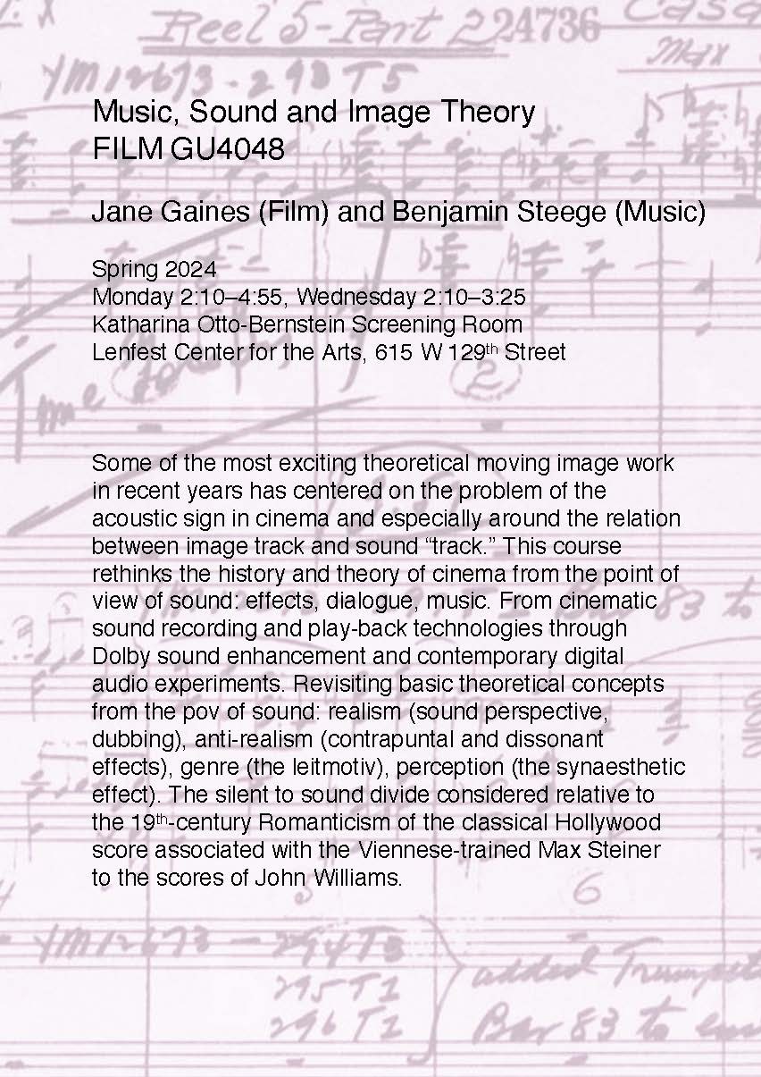 Music, Sound and Image Theory poster