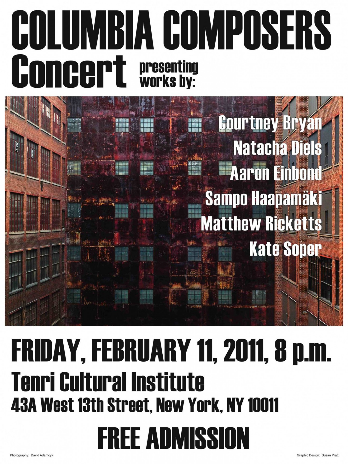 Picture of Columbia Composers Freelance Concert poster