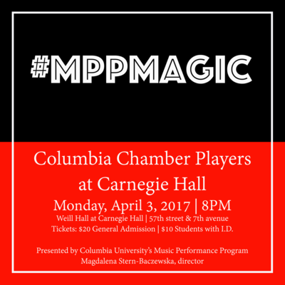 Picture of a flyer for Columbia Chamber Players