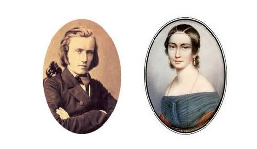 Picture of Clara Schumann and Johannes Brahms
