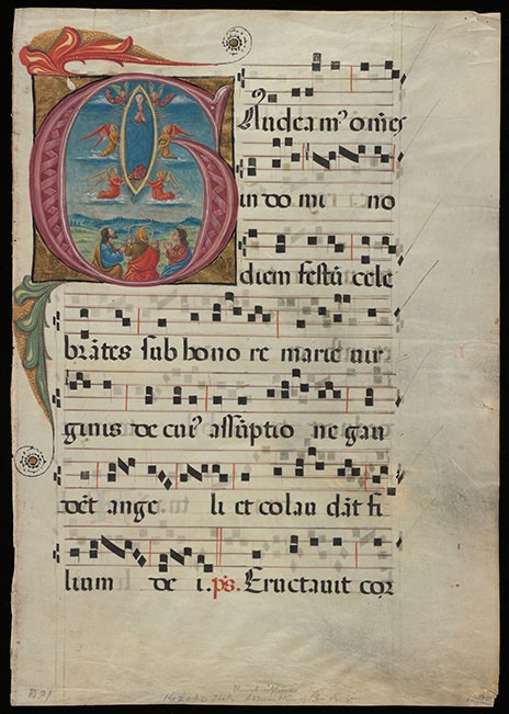Picture of medieval sheet music