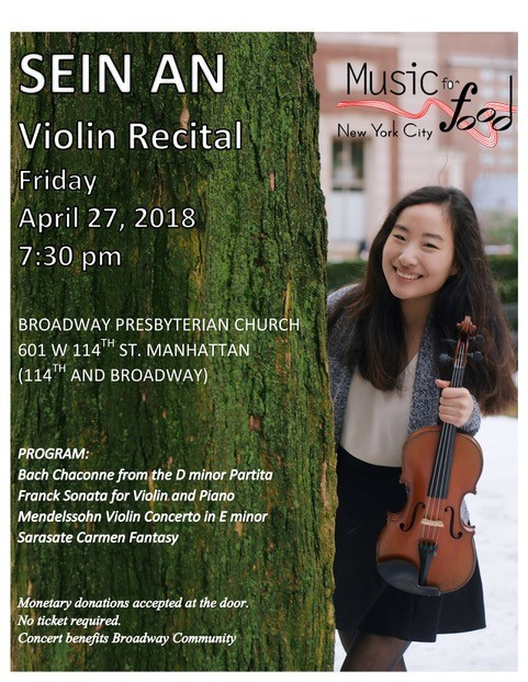 SEIN AN: Violin Recital Picture of SEIN AN: Violin Recital poster