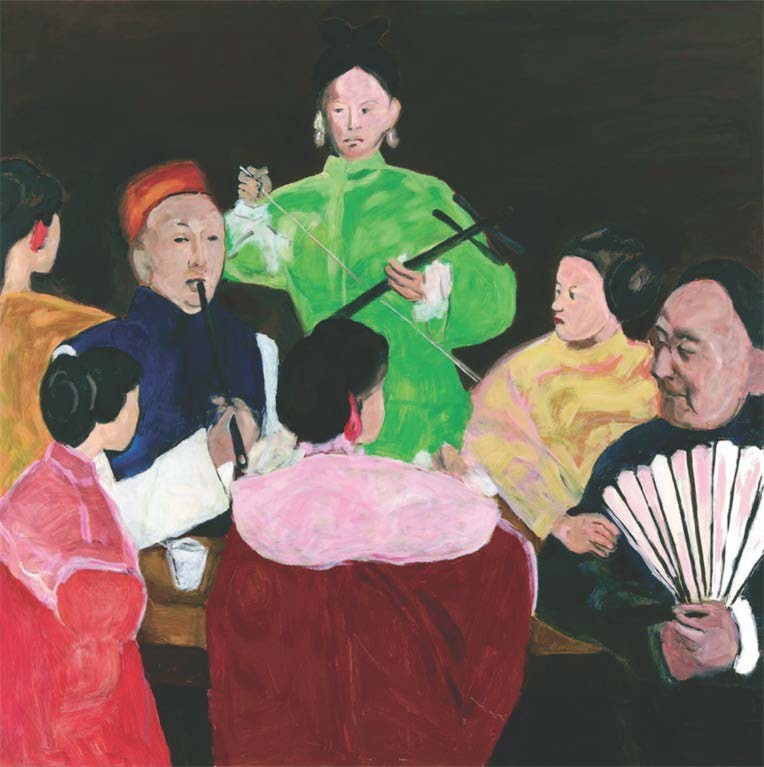 Painting of musicians 