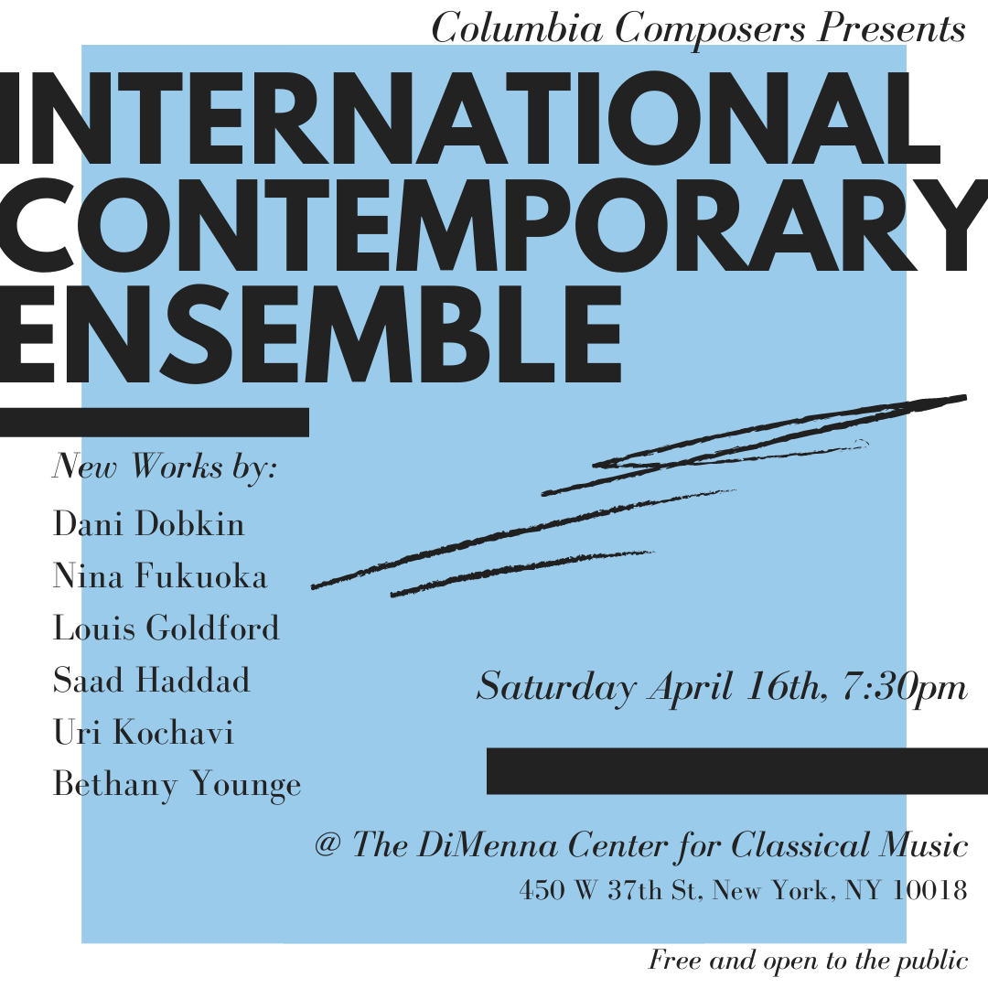 Picture of Columbia Composers presents International Contemporary Ensemble poster