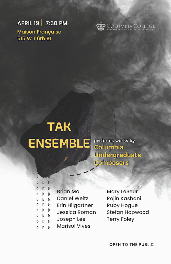 Picture of Columbia Undergraduate Composers Concert poster