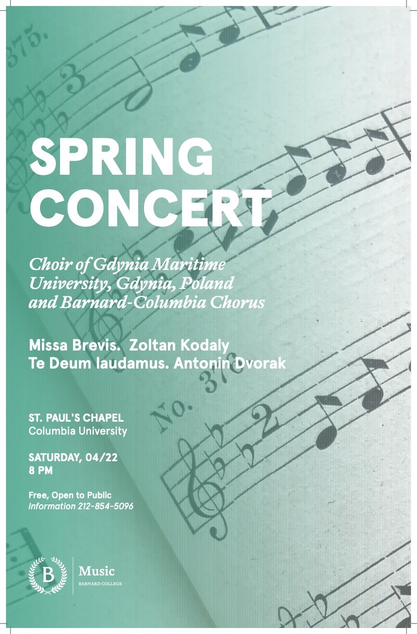 Picture of Barnard-Columbia Chorus Spring Concert poster