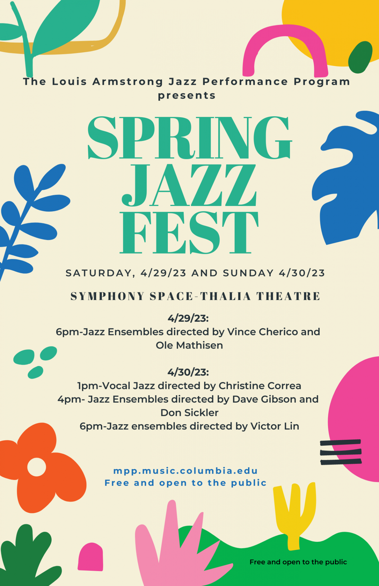 Picture of Spring Jazz Festival @ Symphony Space poster