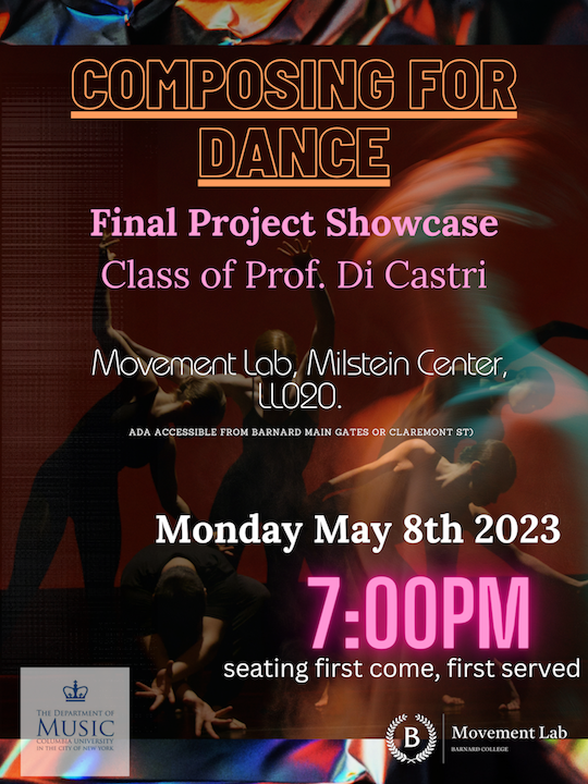 Picture of Composing for Dance Final Projects Showcase poster