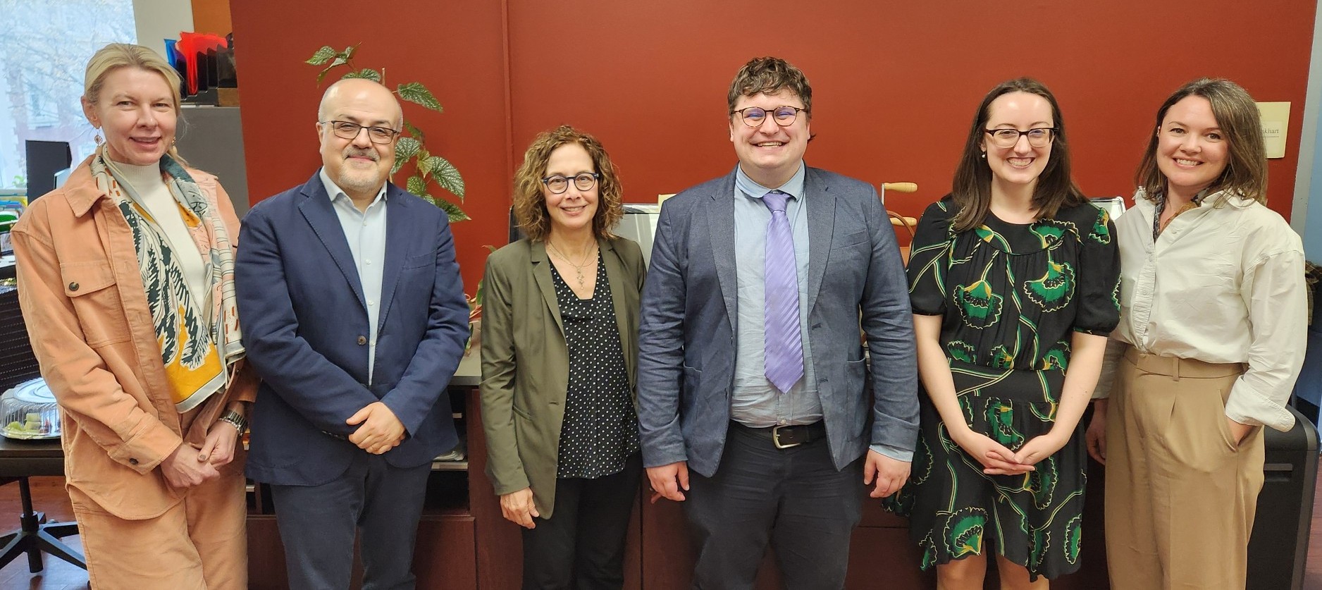 Callum Blackmore with his committee after his defense.