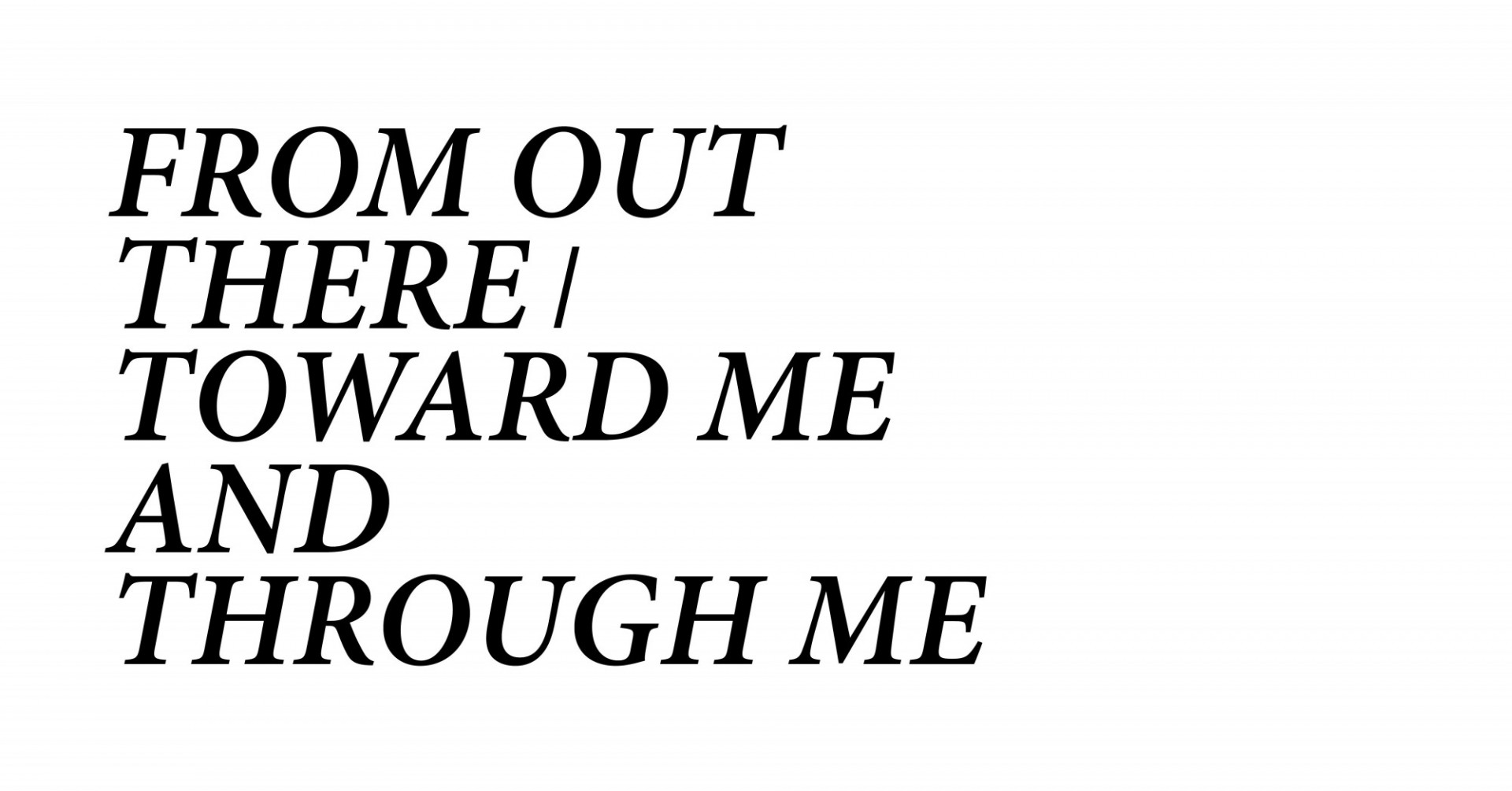 From Out There / Toward Me & Through Me logo