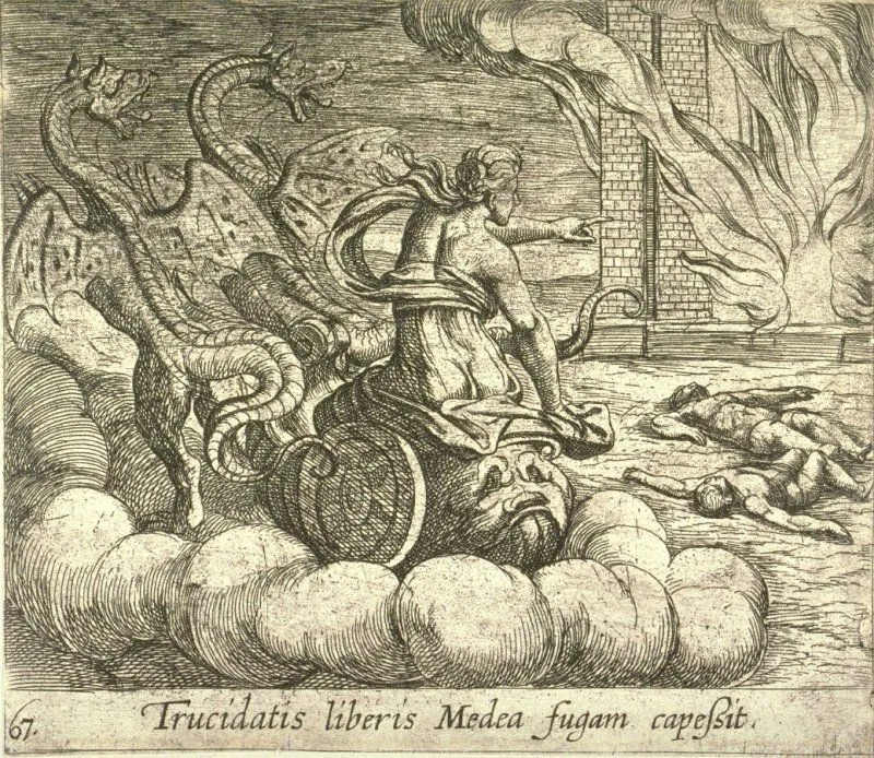 Picture of Trucidatis liberis Medea fugam capessit