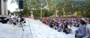 Picture of a outdoor jazz ensemble 