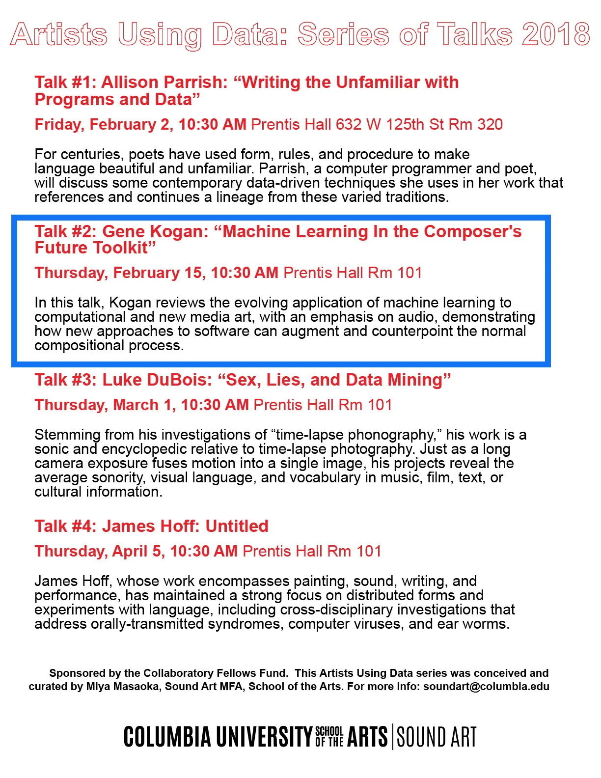 Picture of Gene Kogan: Machine Learning In the Composer's Future Toolkit poster