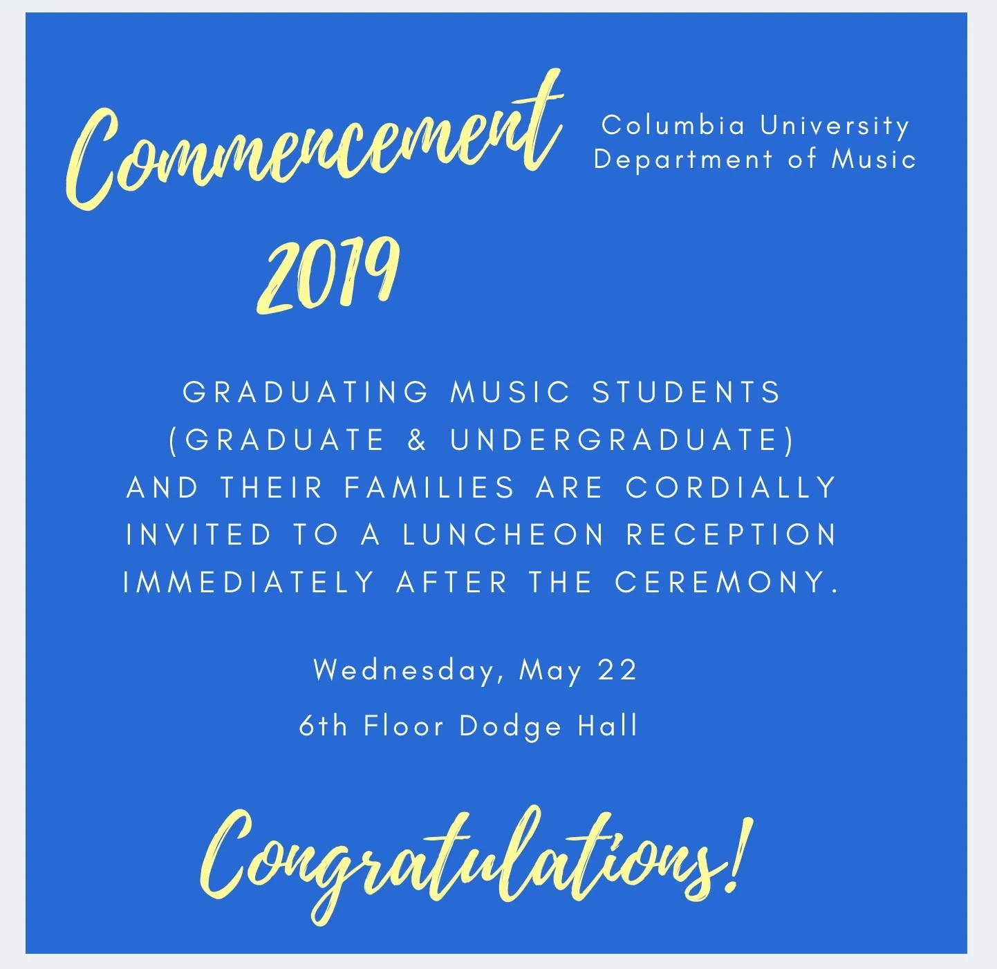 Picture of Commencement Luncheon Reception poster