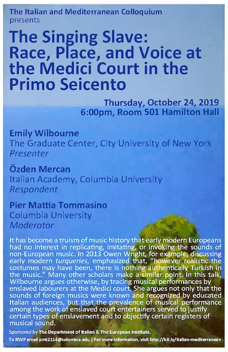 Picture of The Singing Slave: Race, Place, and Voice at the Medici Court in the Primo Seicento poster