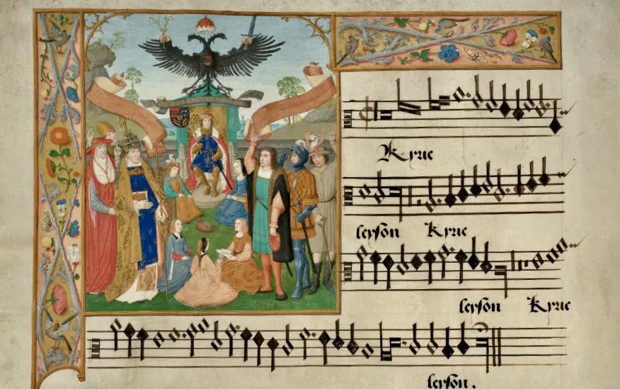 Picture of medieval sheet music