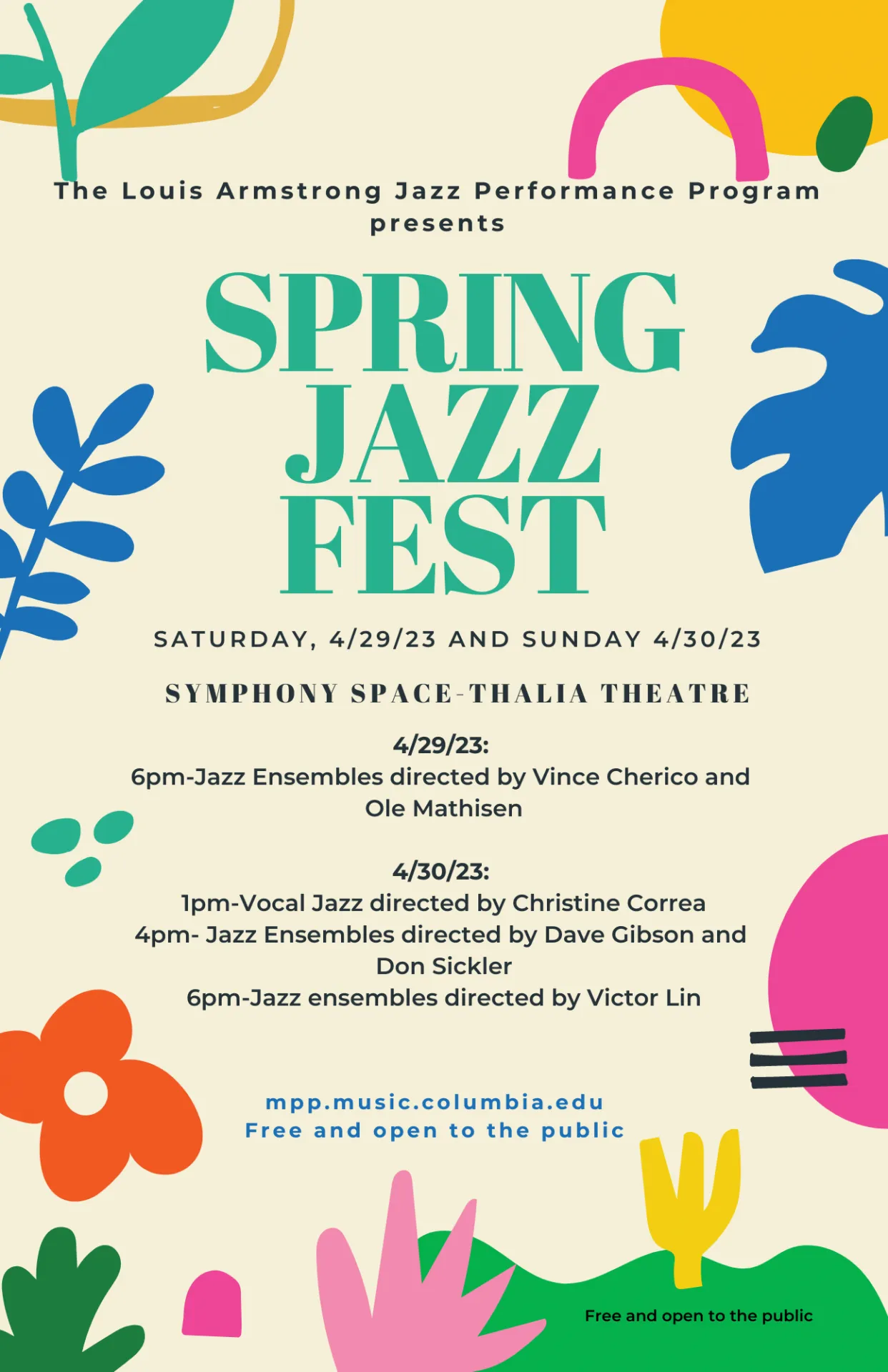 Picture of Spring Jazz Festival @ Symphony Space poster