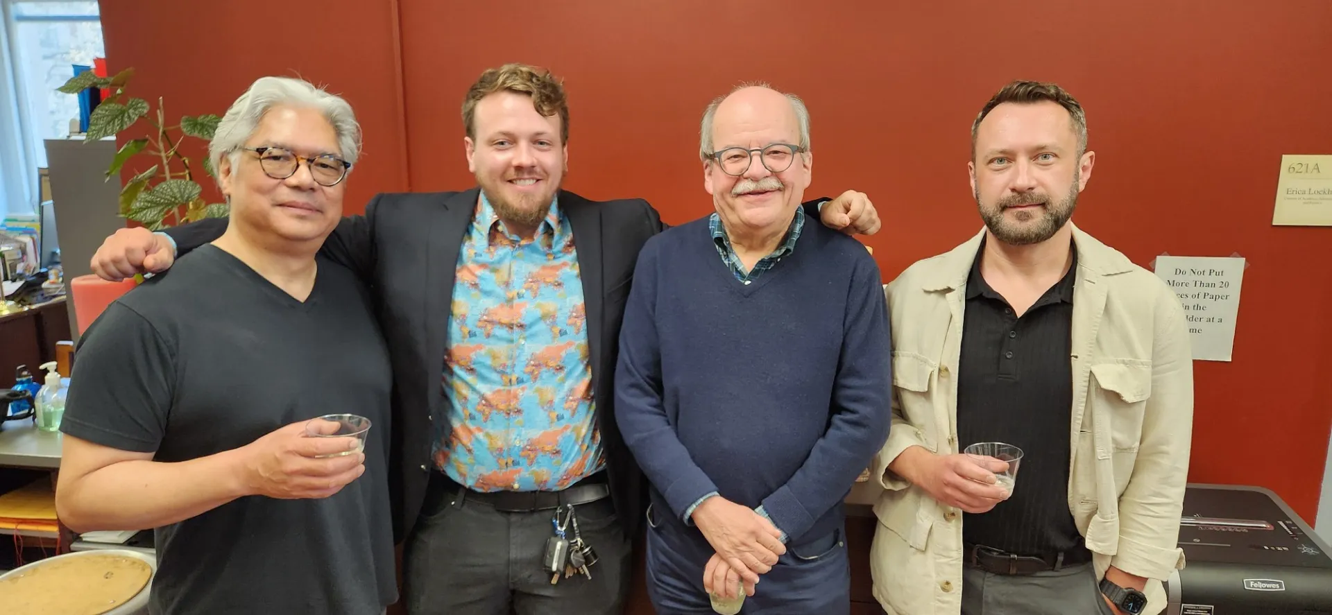 Calder Hannan with Kevin Fellezs, Joe Dubiel and Mariusz Kozak.
