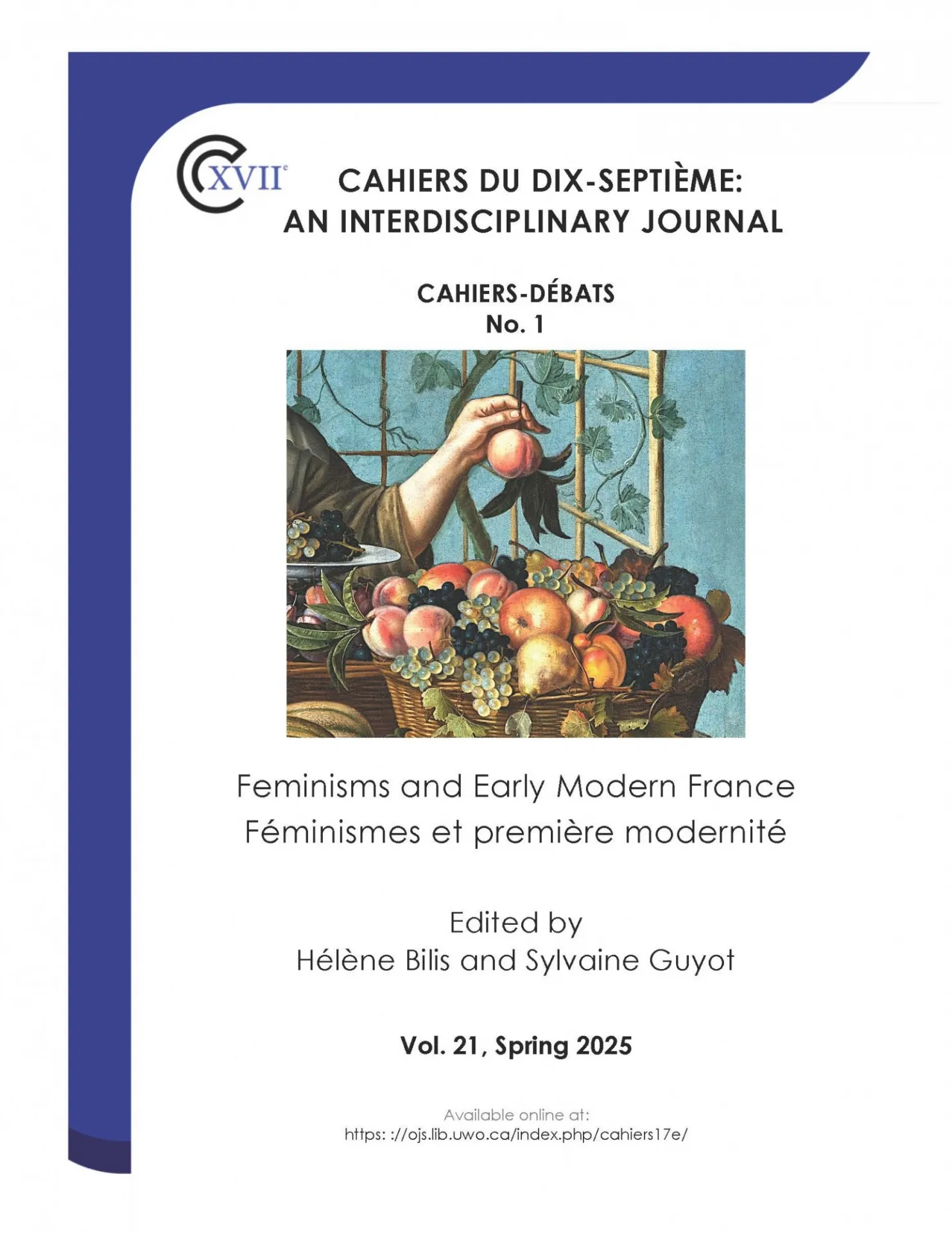 Cover of the Volume 21, Spring 2025 issue of Cahiers du dix-septième