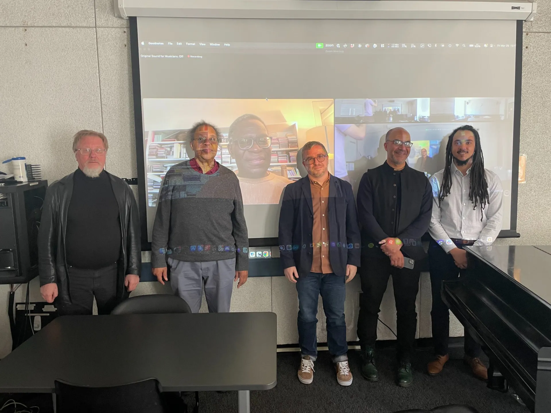 Jessie Cox with his dissertation committee.