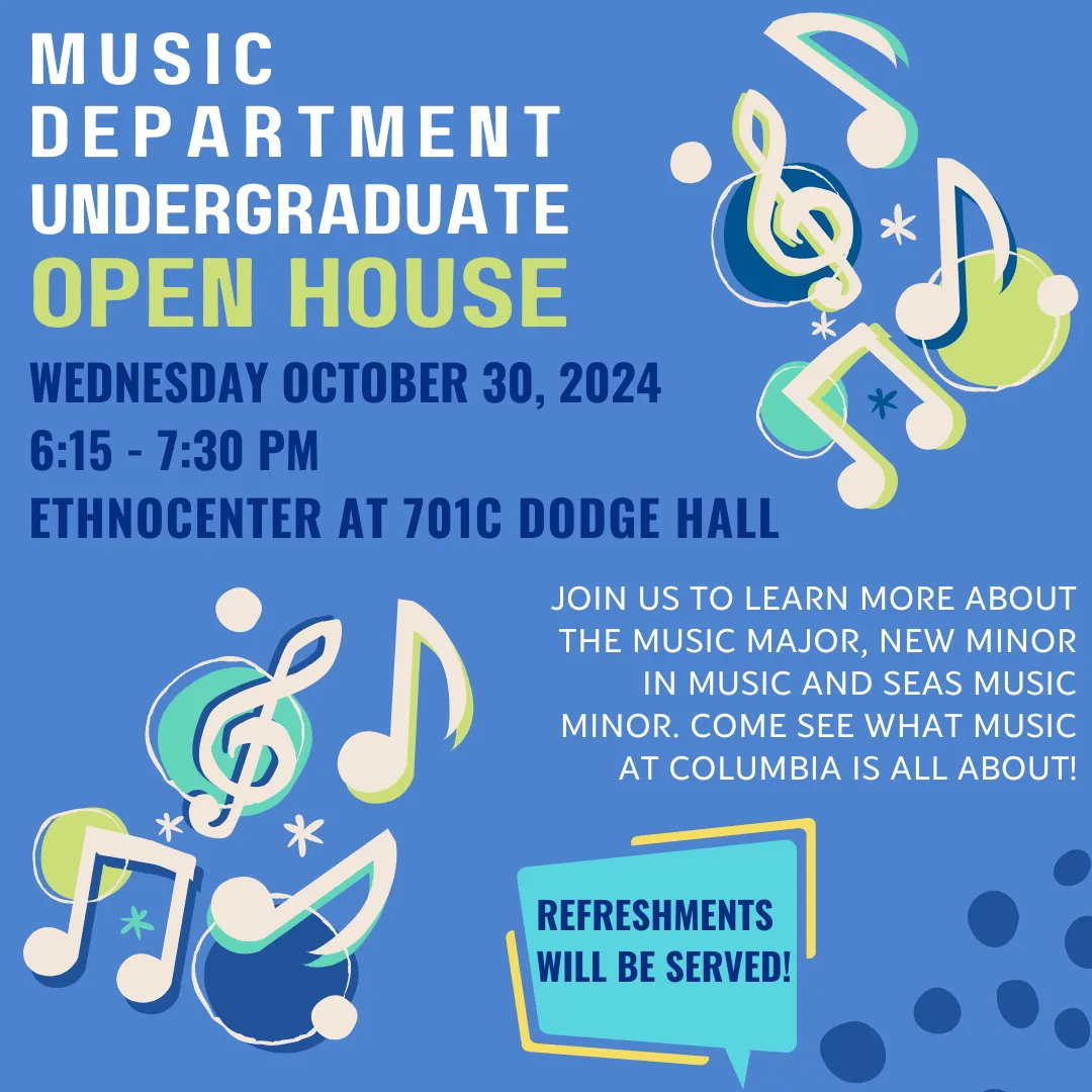Music Department Open House Flier