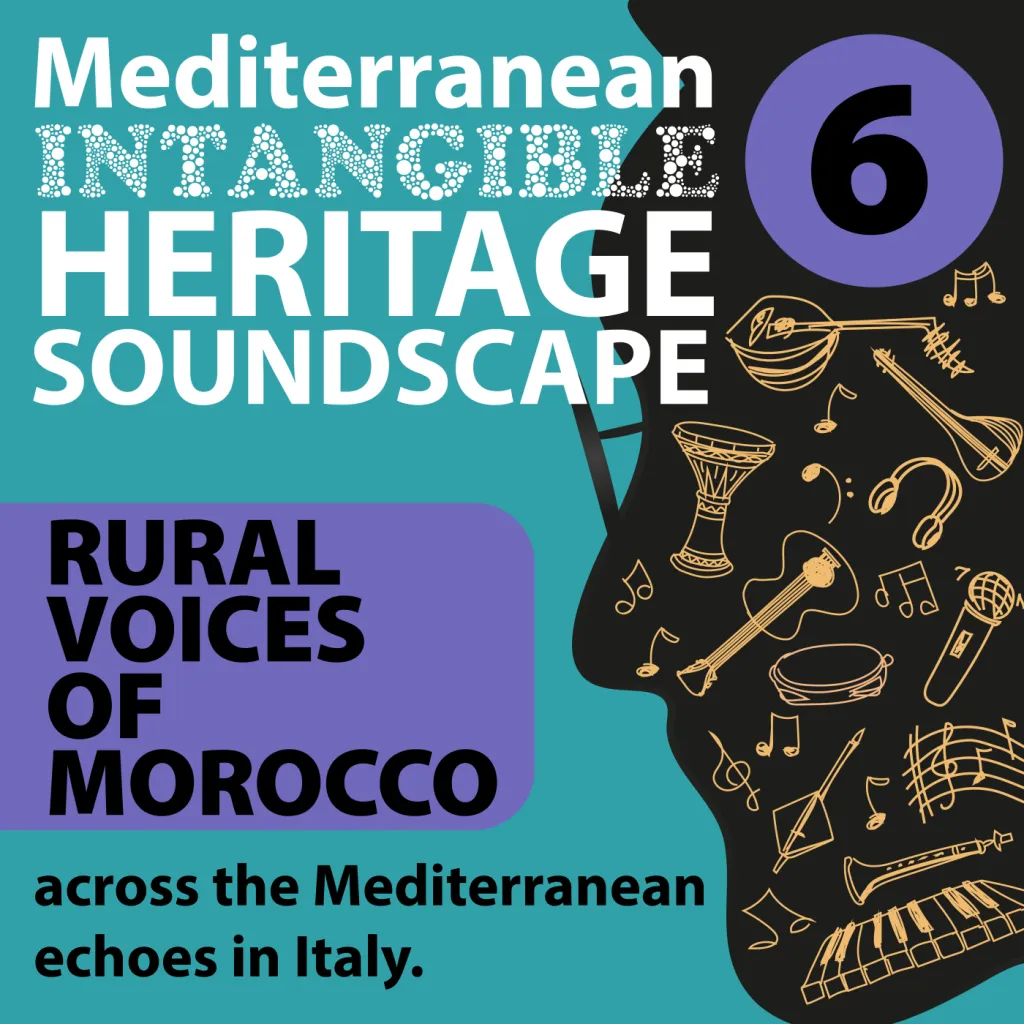 Poster for the podcast episode "Rural voices of Morocco, across the Mediterranean echoes in Italy."