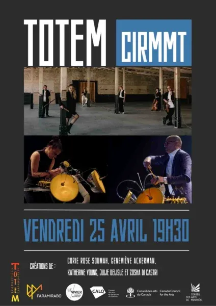 Poster advertising the original concert "Totem Paramirabo", which happened on April 25, 2025 at 7:30PM.