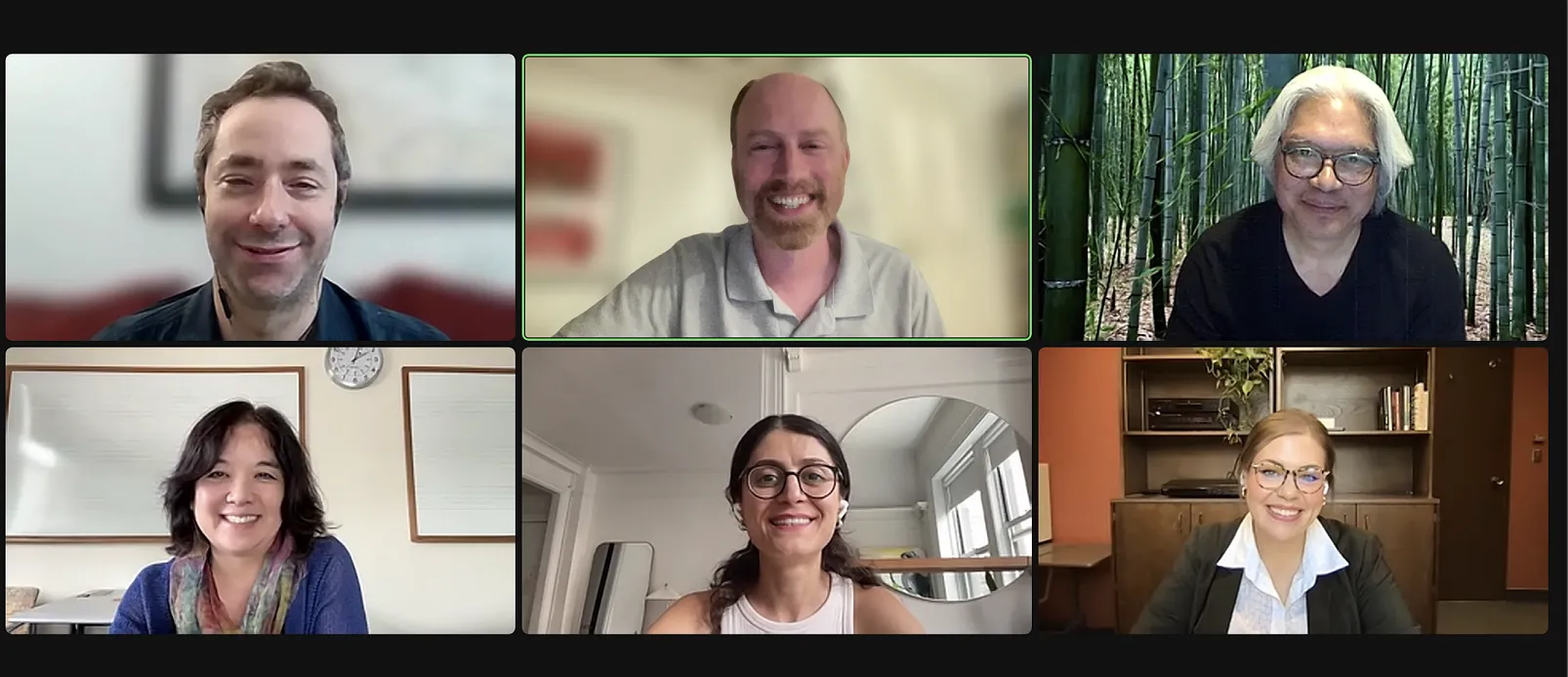Lauren Shepherd with her committee over Zoom