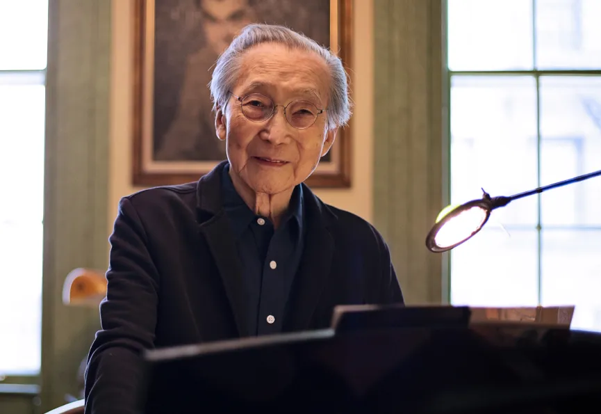 Chou Wen-chung at his home.