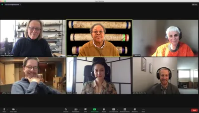 Picture of Dr. John Rot Defending Dissertation on Zoom