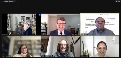 Picture of Dr. Mike Ford Defending Dissertation on Zoom