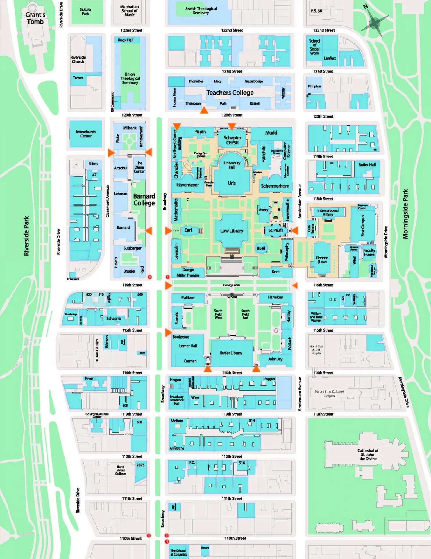 Morningside Campus Map | COLUMBIA | MUSIC