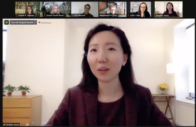 Picture of Dr. Qingfan Jiang Defending Dissertation on Zoom