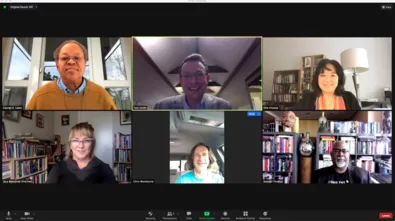 Picture of Dr. Tom Smith Defending Dissertation on Zoom